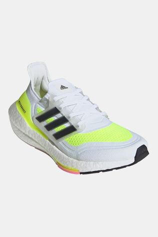 adidas Ultraboost 21 Hardloopschoen Dames  white/yellow