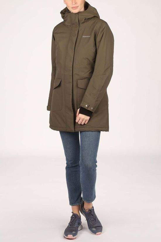 Didriksons Bliss Dames Jas mid khaki