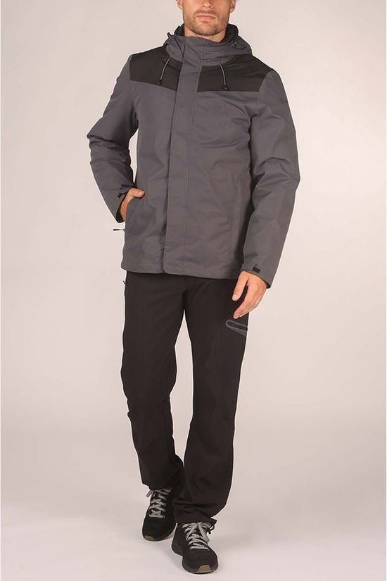 Our Planet Cambrium 3-In-1 Jas - Kunstvezel Isolatiejas dark grey/black