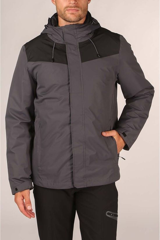 Our Planet Cambrium 3-In-1 Jas - Kunstvezel Isolatiejas dark grey/black
