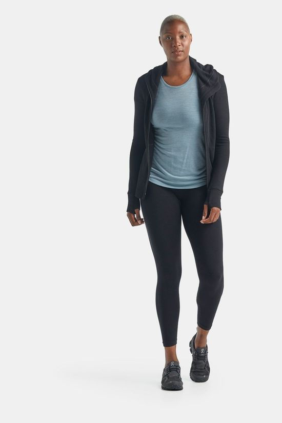 Icebreaker Away II LS Zip Hood Jacquard Vest Dames black