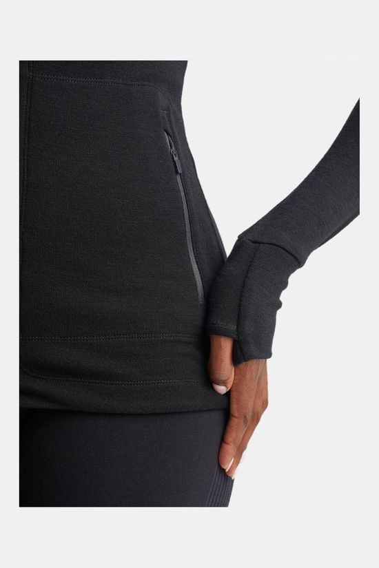 Icebreaker Away II LS Zip Hood Jacquard Vest Dames black
