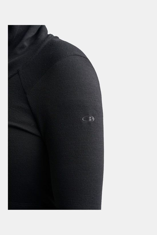 Icebreaker Away II LS Zip Hood Jacquard Vest Dames black