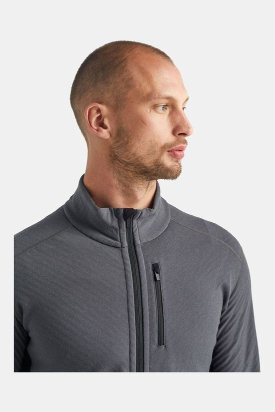 Icebreaker Descender Long Sleeve Zip Jack dark grey