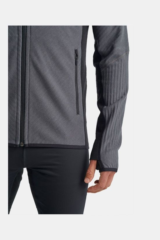 Icebreaker Descender Long Sleeve Zip Jack dark grey