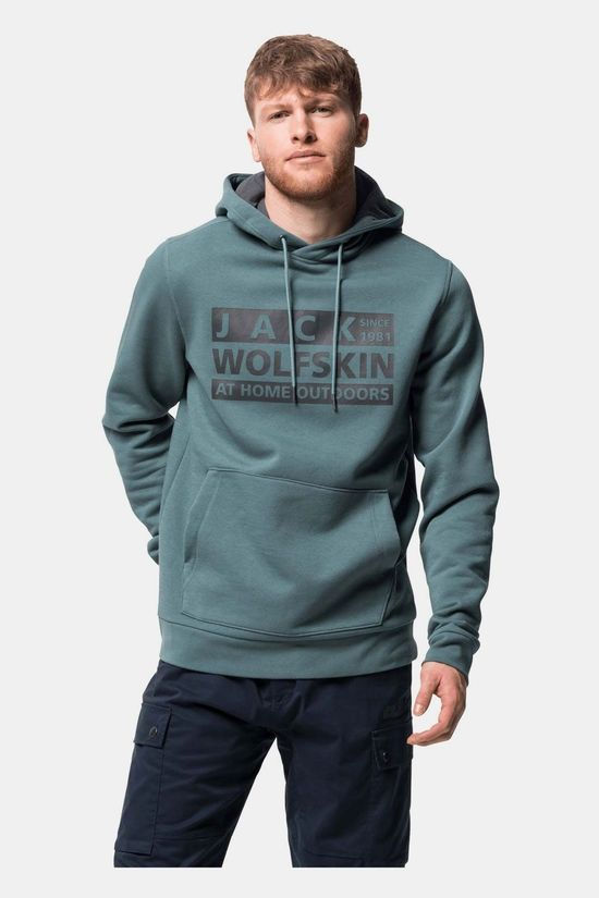 Jack Wolfskin Brand Hoodie Petrol