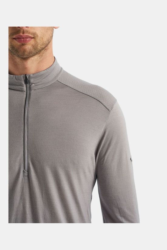 Icebreaker Amplify Long Sleeve Half Zip Shirt light grey