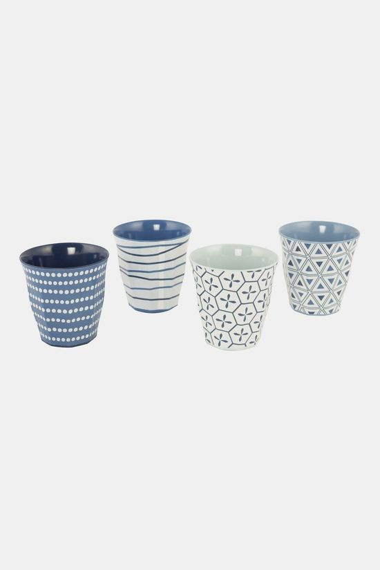 Bo-Camp Mix & Match 16-delig Servies blue/white