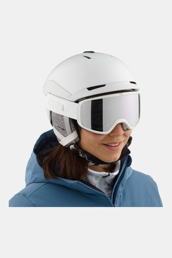 Salomon Quest Skihelm Dames white/mid grey